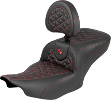 Saddlemen Roadsofa Red Tri Gripper Seat & Backrest for 2023-2025 Harley Touring