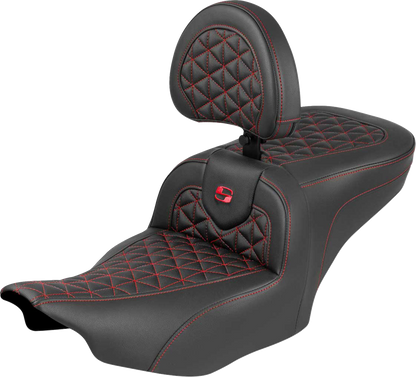 Saddlemen Roadsofa Red Tri Gripper Seat & Backrest for 2023-2026 Harley Touring