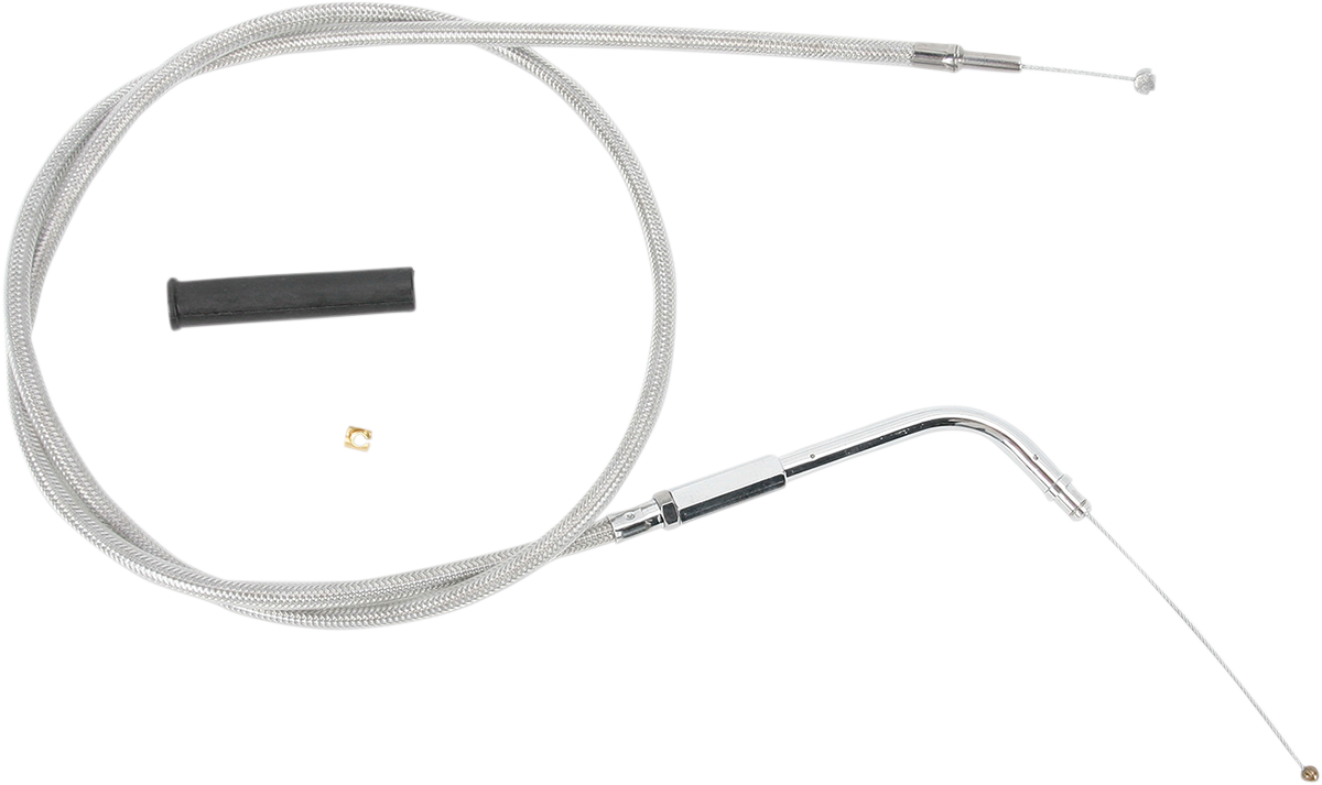 Drag Specialties 28-1/2" Braided Throttle Cable 06-19 Harley Dyna Sportster FXDF