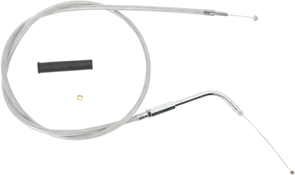 Drag Specialties 28-1/2" Braided Throttle Cable 06-19 Harley Dyna Sportster FXDF