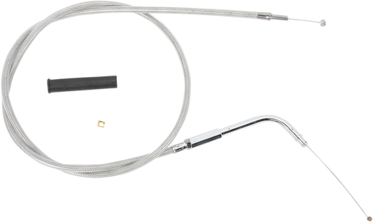 Drag Specialties 28-1/2" Braided Throttle Cable 06-19 Harley Dyna Sportster FXDF