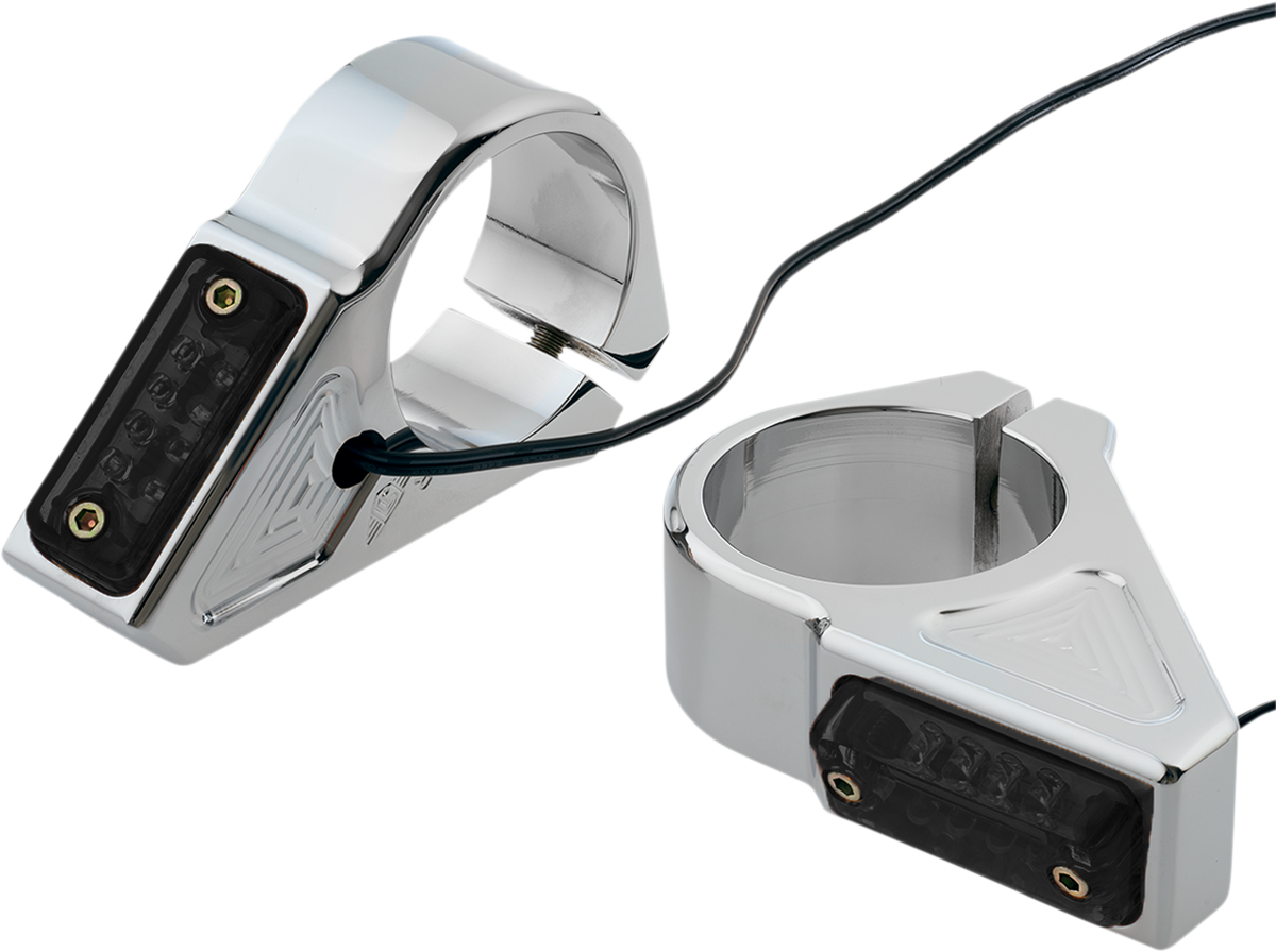 Joker Machine Chrome Front Fork Turn Signals 1984-2006 Harley Softail Models