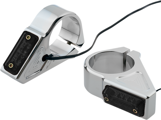 Joker Machine Chrome Front Fork Turn Signals 1984-2006 Harley Softail Models