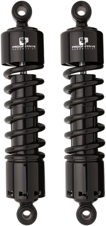 Progressive 412 Black 12" Standard Rear Shocks fits 1991-2017 Harley Dyna FXDF