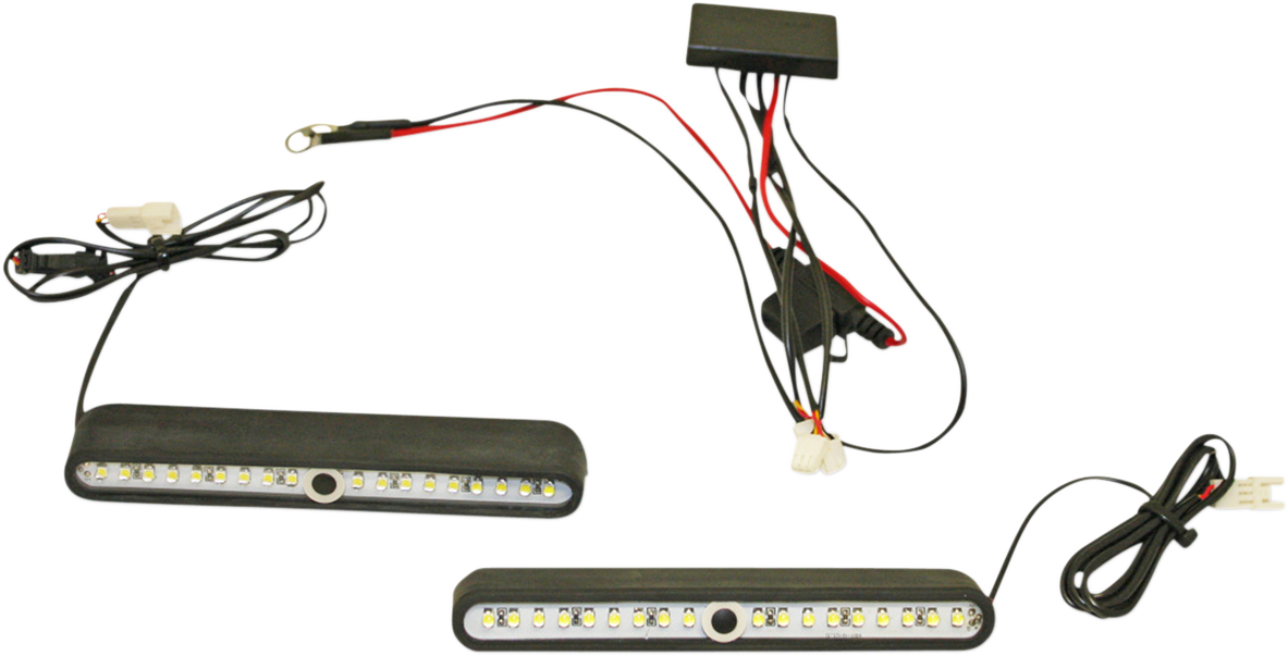 Custom Dynamics LED Black Interior Hard Saddlebag Light kit For Harley Davidson