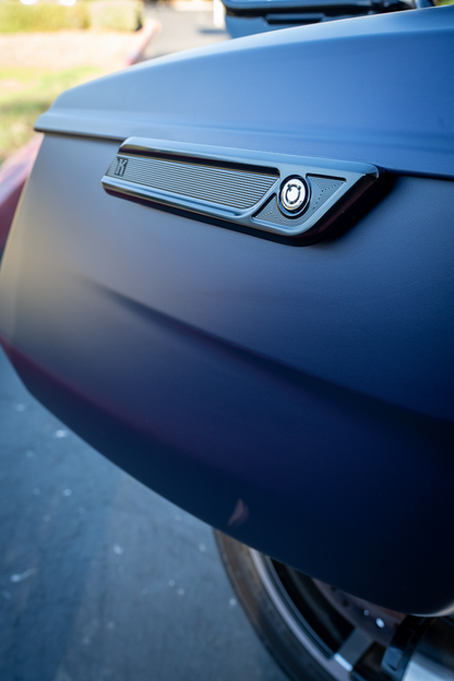 Kodlin Gloss Black Slant Saddlebag Latch Covers fits 2023-2025 Harley Touring