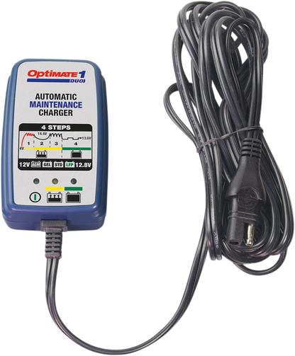 Tecmate Optimate 1 Duo Battery Charger Maintainer 12V Motorcycle ATV UTV Snow