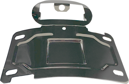 Custom Dynamics Chrome license Plate Relocation Mount 2014-2024 Harley Touring