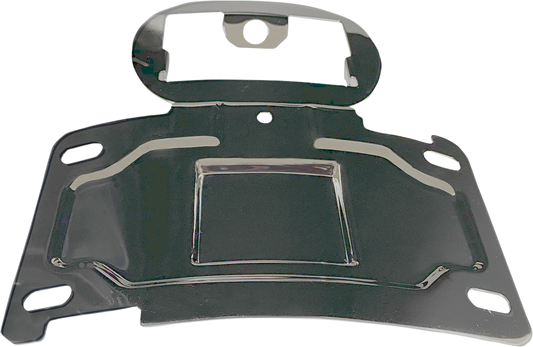 Custom Dynamics Chrome license Plate Relocation Mount 2014-2024 Harley Touring