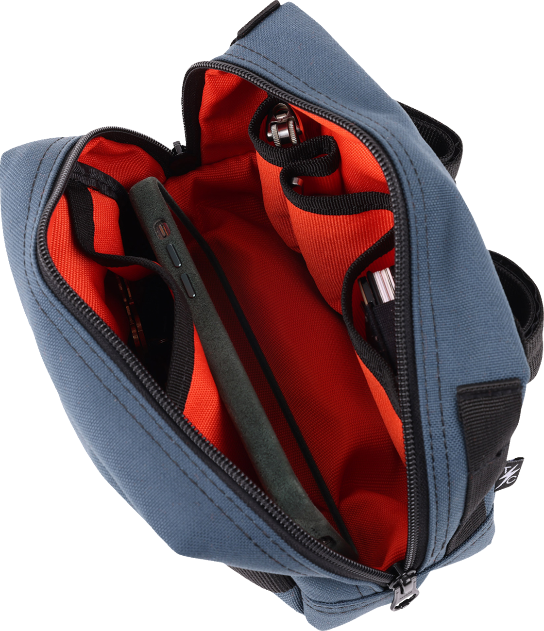 Thrashin Supply Blue Motorcycle Handlebar Storage Bag Harley Davidson THB-0023