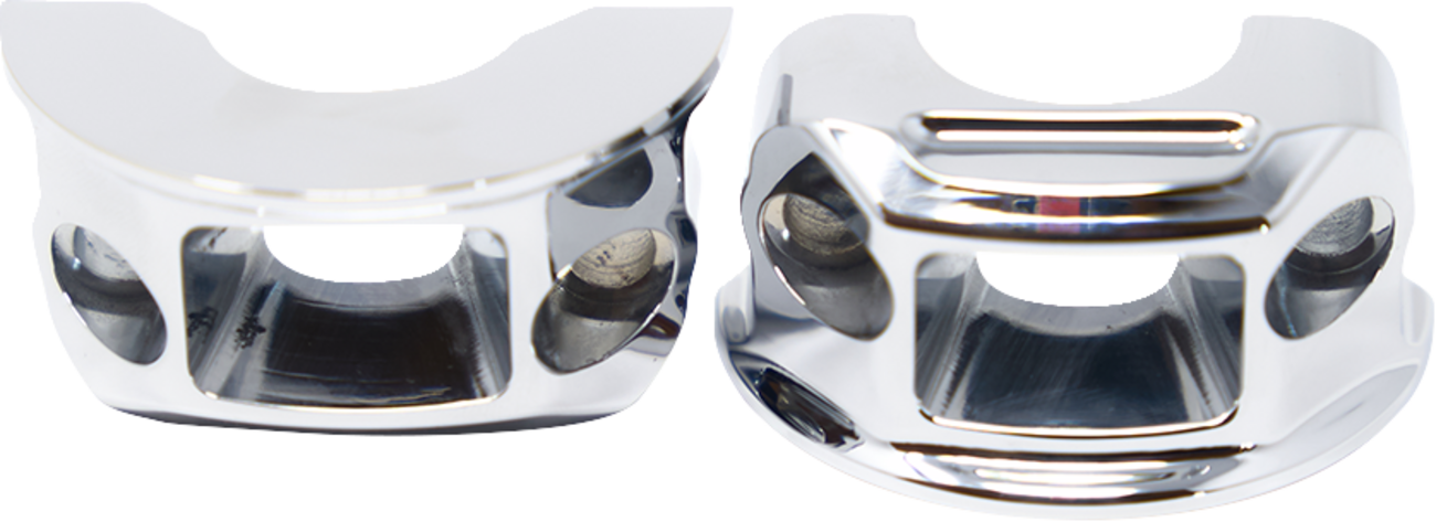 Kodlin Chrome Brake Clutch Lever Perch Clamps for 2018-2024 Harley Softail M8