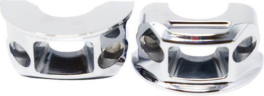 Kodlin Chrome Brake Clutch Lever Perch Clamps for 2018-2024 Harley Softail M8