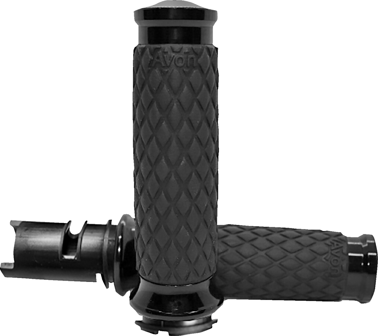 Avon Diamond Contour Black TBW Hand Grips for 2023-2025 Harley Touring Softail