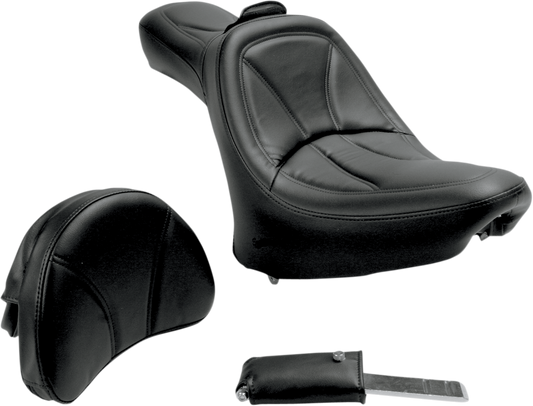 Saddlemen King Seat with Saddle Gel & Backrest Seat fits 2000-06 Harley Softail
