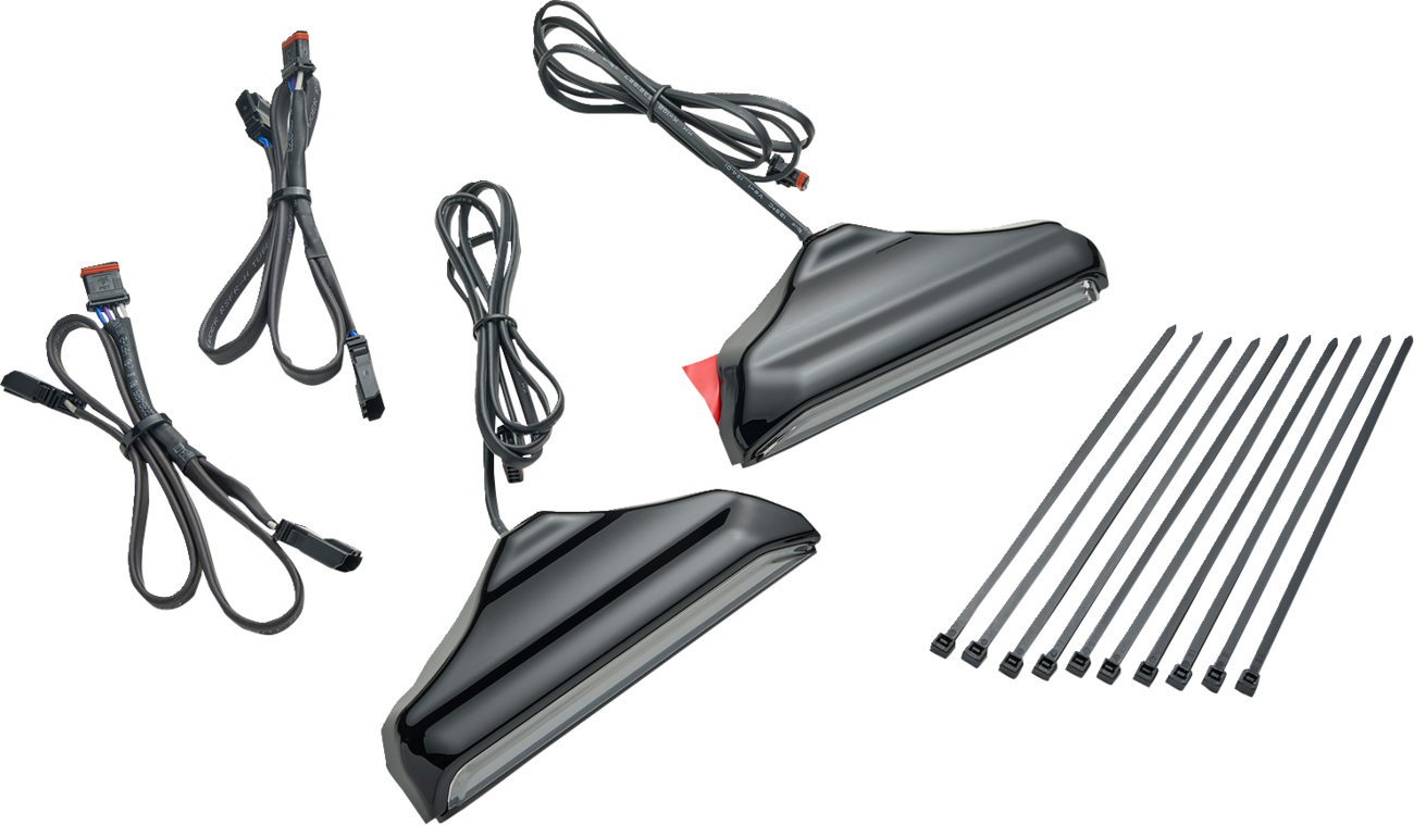 Ciro Black Fork Nav LED Turn Signal Light Kit for 2014-2025 Harley Touring 40121