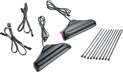 Ciro Black Fork Nav LED Turn Signal Light Kit for 2014-2025 Harley Touring 40121