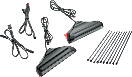 Ciro Black Fork Nav LED Turn Signal Light Kit for 2014-2025 Harley Touring 40121
