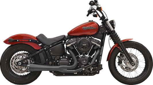 Bassani Road Rage 2-1 Black Exhaust System for 2018-2023 Harley Softail Fat Bob