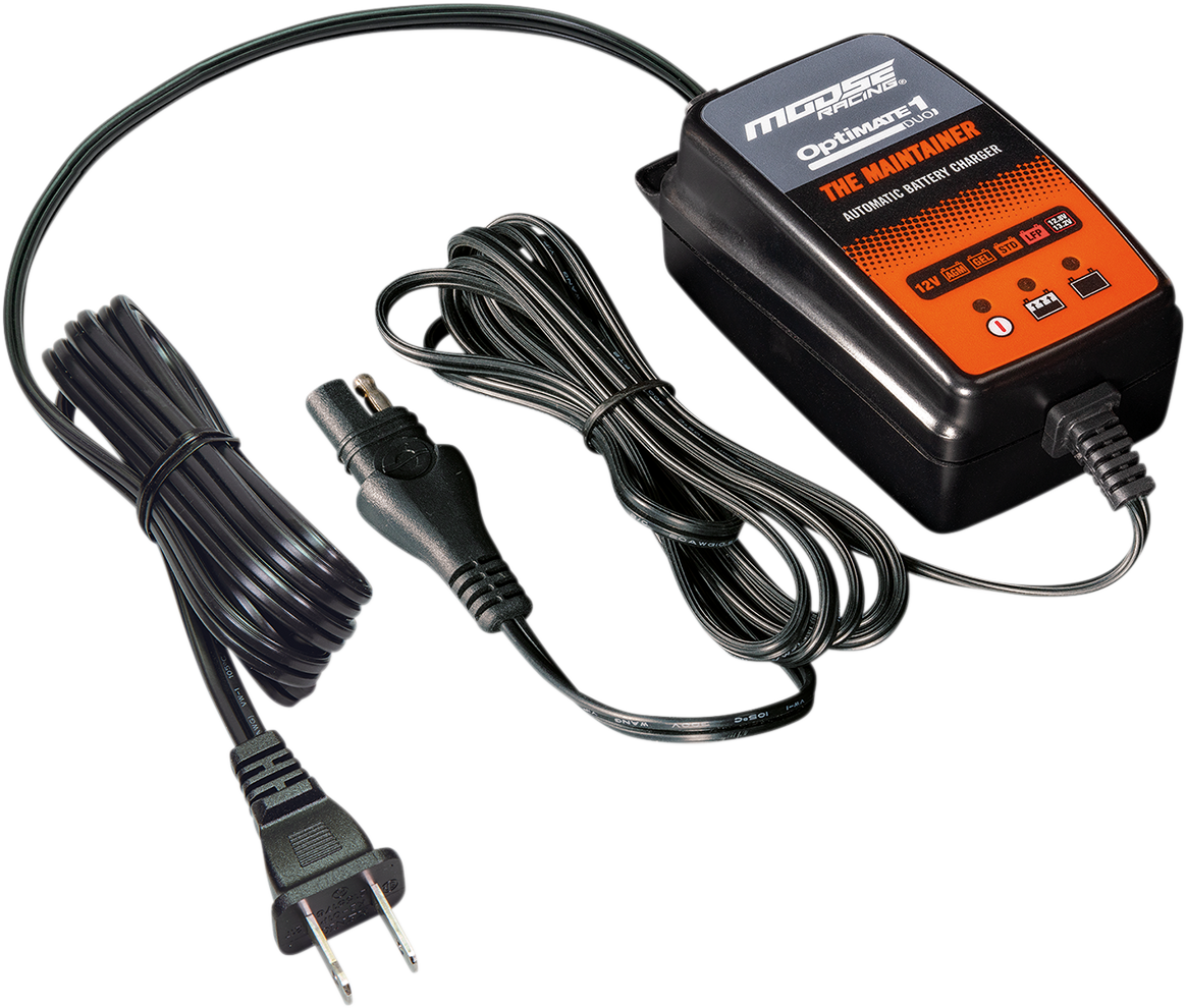 Moose Optimate 1 Duo Battery Charger Tender Maintainer 12V Motorcycle ATV UTV