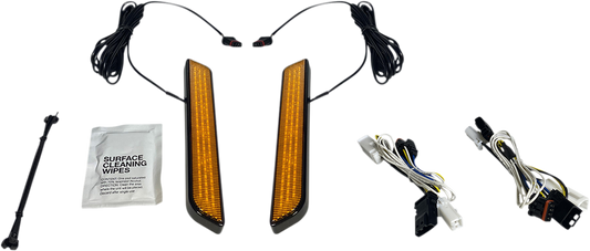 Custom Dynamics Amber LED Fork Reflector Lights 2014-2024 Harley Touring Models