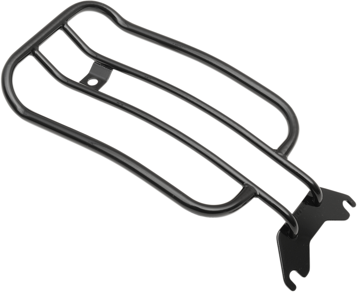 Motherwell 7" Black Solo Luggage Rack for 05-17 Harley Softail FLSTN FLSTF