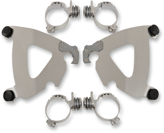 Memphis Shades Road Warrior Fairing & Polished Mount Kit for 06-17 Harley FXSB