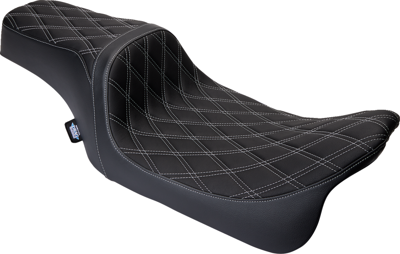 Drag Specialties Predator Silver Diamond Seat fits 2008-2024 Harley Touring FLHX