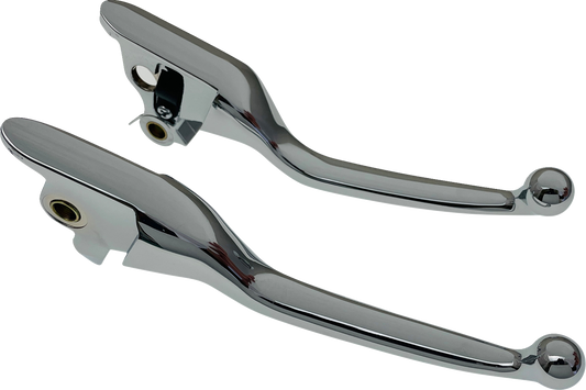Drag Specialties Narrow Chrome Lever Set fits 2021-2024 Harley Touring FLTR FLHR