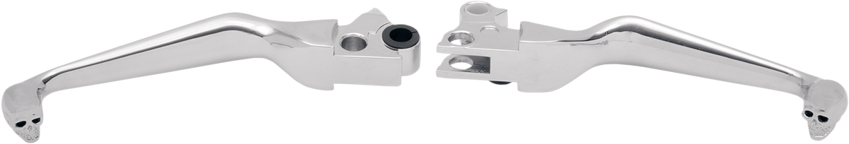 Drag Specialties Skull Handlebar Lever Set 1996-2017 Harley Dyna Softail Models