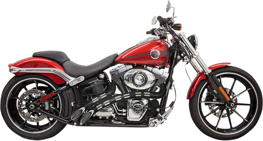 Bassani Black Chrome Radial Sweepers Exhaust 1986-2017 Harley Dyna Softail FXST