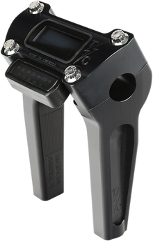 Thrashin Black 6" Straight Gauge Cutout Handlebar Risers for 2018-2025 Softail