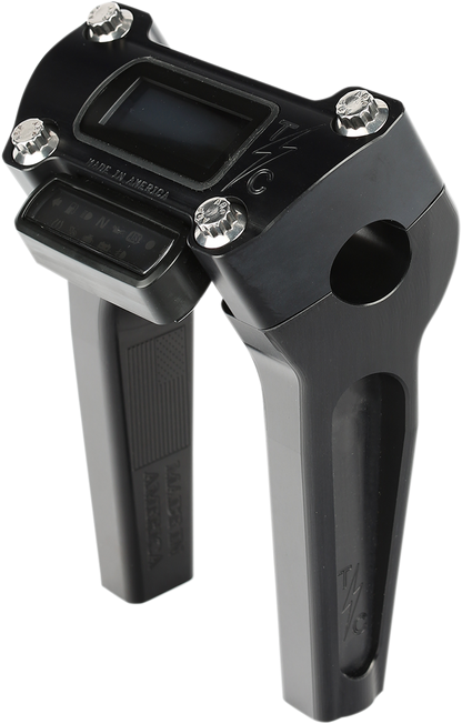 Thrashin Black 6" Straight Gauge Cutout Handlebar Risers for 2018-2025 Softail