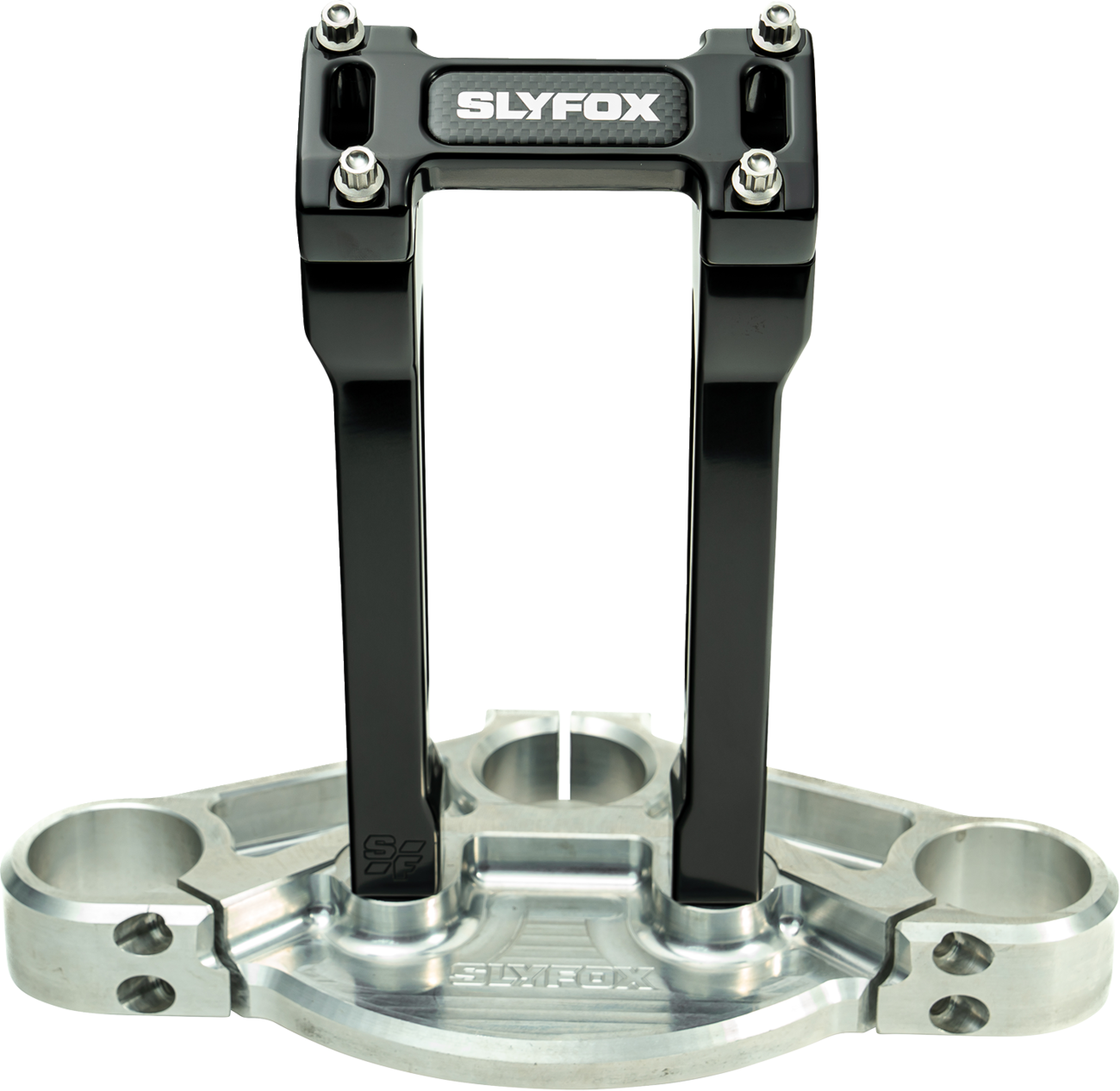 Slyfox 8" Black 1-1/8" Clamping Straight Handlebar Riser Kit for Harley Davidson