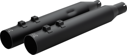 Khrome Werks 4" HP Plus Black Ripper Slip On Mufflers for 2017-25 Harley Touring