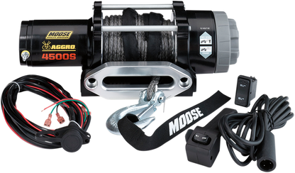 Moose Utility 4500 lb 50' Synthetic Rope Aggro Universal Side by Side UTV Winch