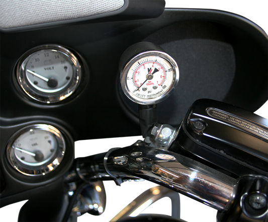 Feuling Black Motorcycle Remote Oil Pressure Gauge Kit for Harley Twin Cam EVO