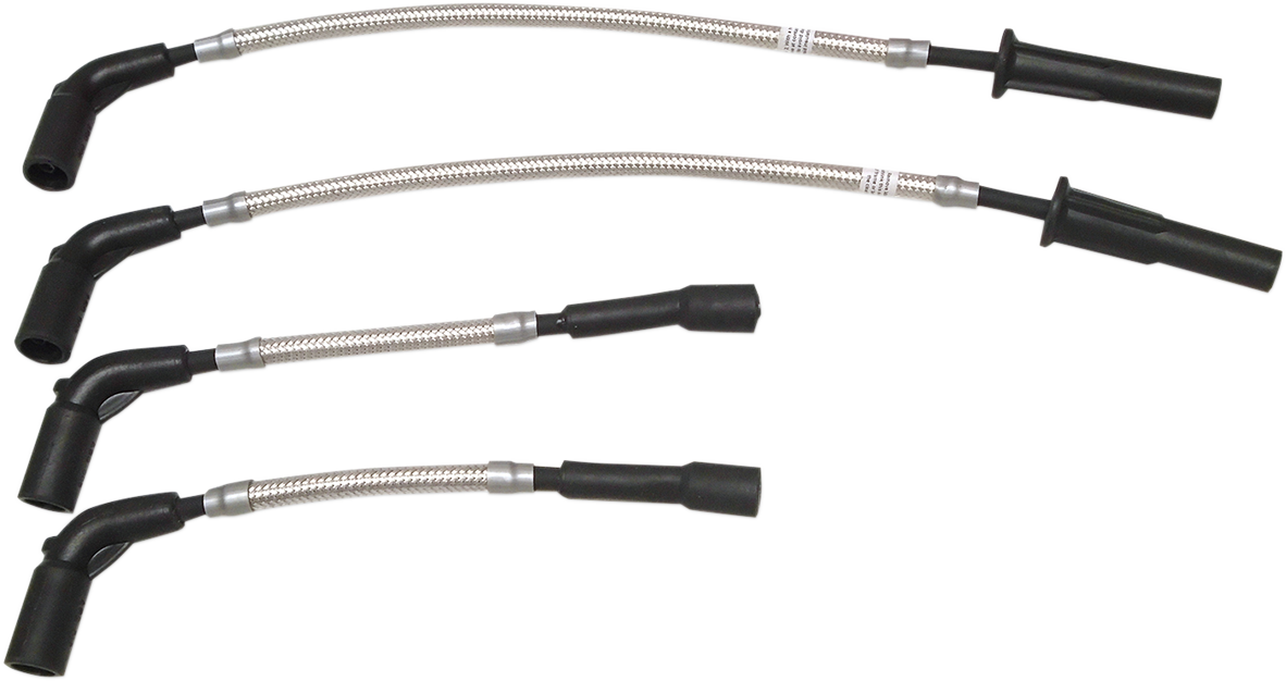Magnum Braided Silver Motorcycle Spark Plug Wires 2018-2023 Harley Softail FLSL