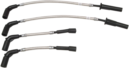 Magnum Braided Silver Motorcycle Spark Plug Wires 2018-2023 Harley Softail FLSL