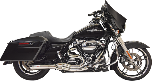 Bassani Road Rage 2-1 Chrome Mid Length Exhaust 2017-24 Harley Touring FLHR FLHX