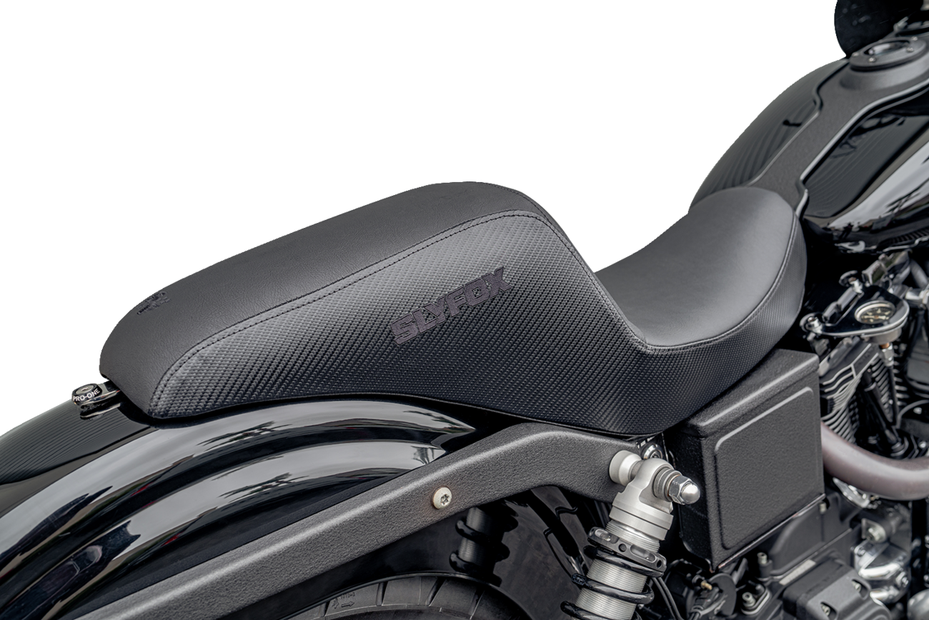Slyfox Drifter Carbon Fiber Slipstop Lumbar Seat fits 1996-2003 Harley Dyna FXD
