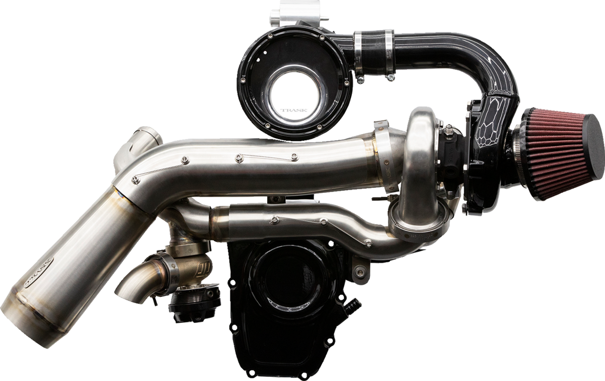 Trask Tornado Stage 2 Stainless Black Turbo Kit for 18-24 Harley Touring Softail
