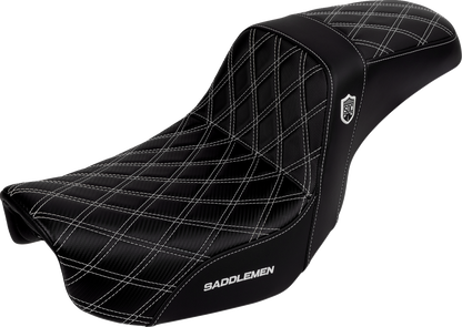 Saddlemen SDC Pro Series White Lattice Gelcore Seat fits 2006-2017 Harley Dyna