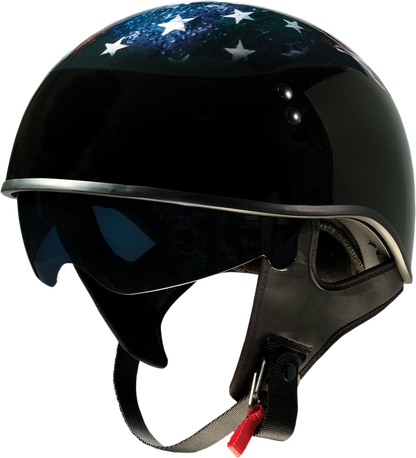 Z1R Vagrant USA Skull Unisex Adult Motorcycle Riding Street Half Helmet