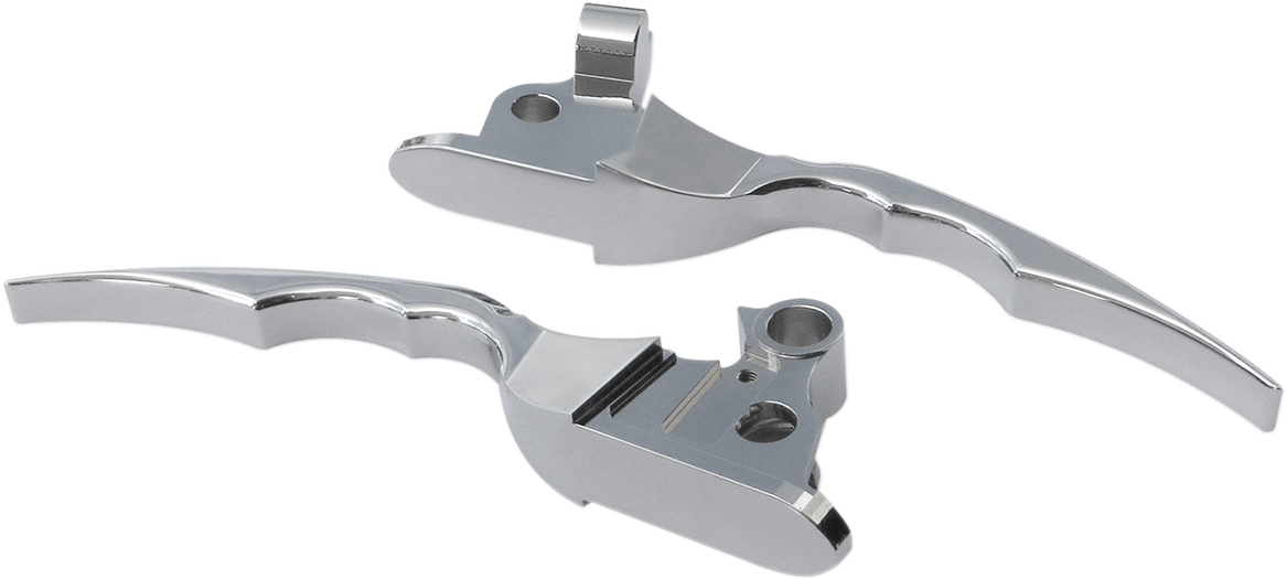 Pro One Chrome Hydraulic Handlebar Blade Lever Set for 17-19 Harley Touring FLHX