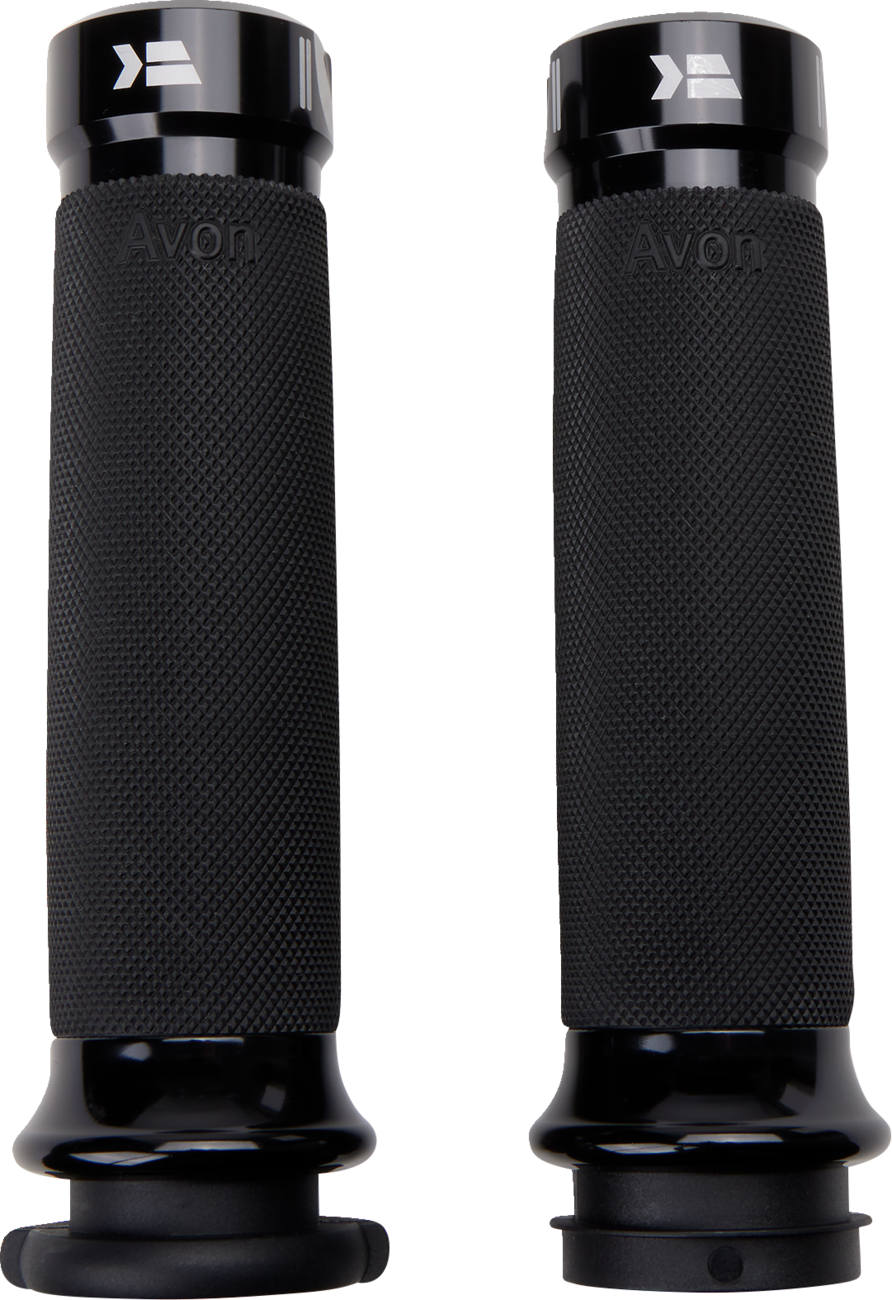 Khrome Werks TBW Black Custom Contour Klassic Hand Grips for 2008-2024 Harley