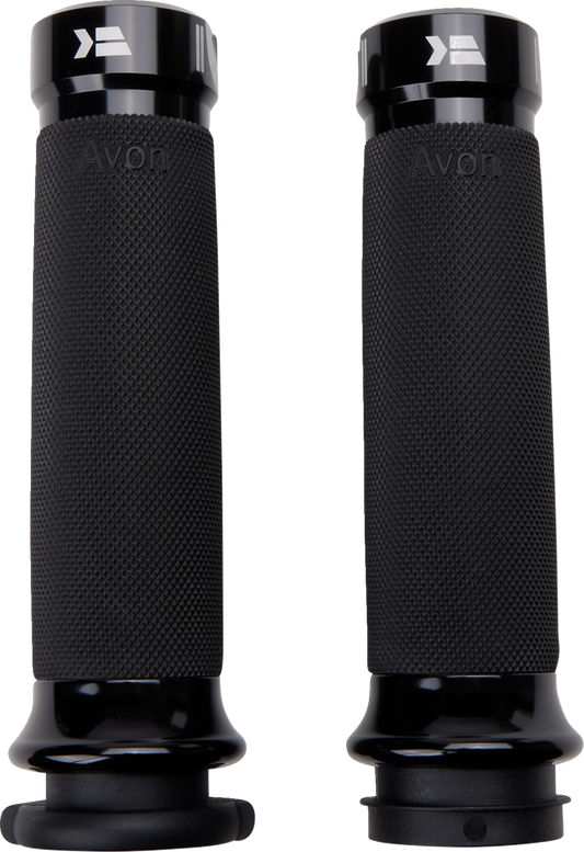 Khrome Werks TBW Black Custom Contour Klassic Hand Grips for 2008-2024 Harley