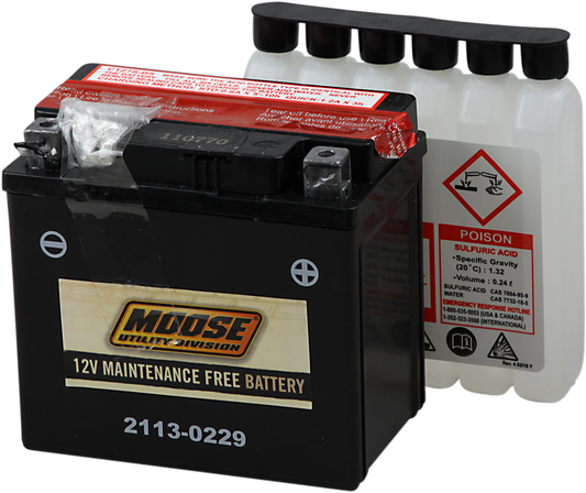 Moose YTZ7S Maintenance Free Battery for 06-17 Honda TRX450R Yamaha Raptor