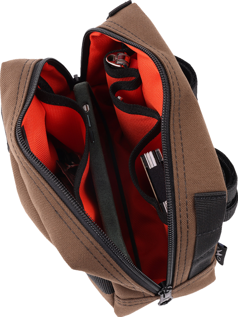 Thrashin Supply Brown Motorcycle Handlebar Storage Bag Harley Davidson THB-0006
