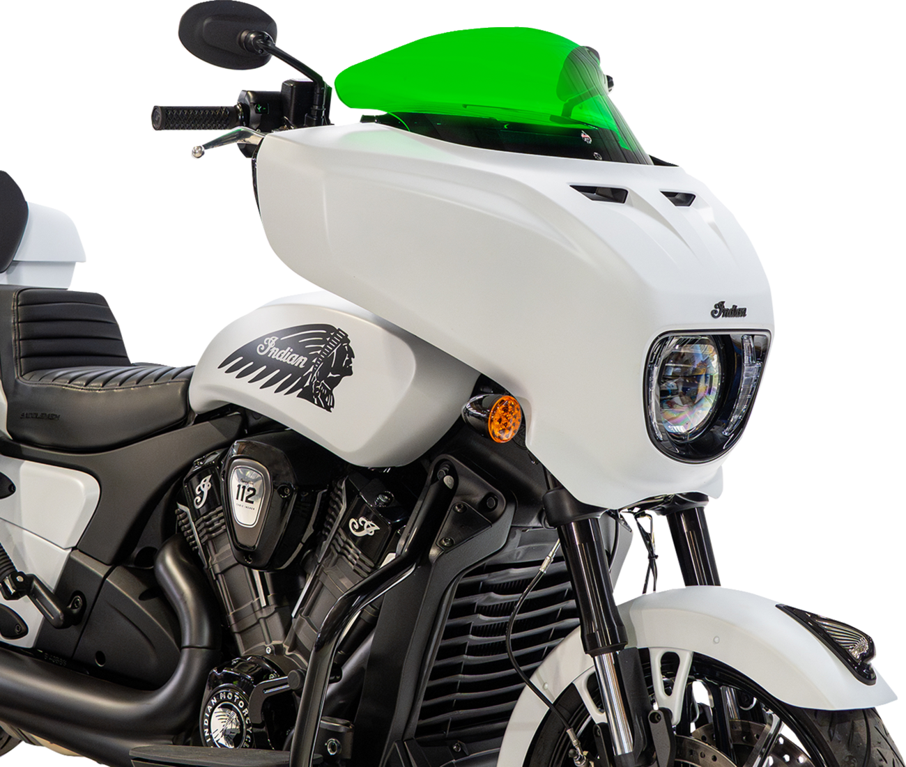 Klock Werks 9" Green Flare Windshield fits 2025-2026 Indian Powerplus Models
