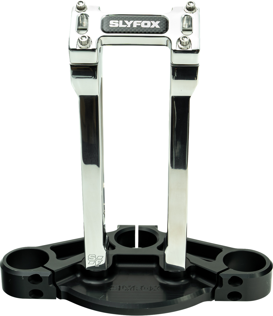 Slyfox 10" Raw 1-1/8" Clamping Straight Handlebar Riser Kit for Harley Davidson